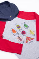 Compass Hooded Top, Grey Marl/Bugs