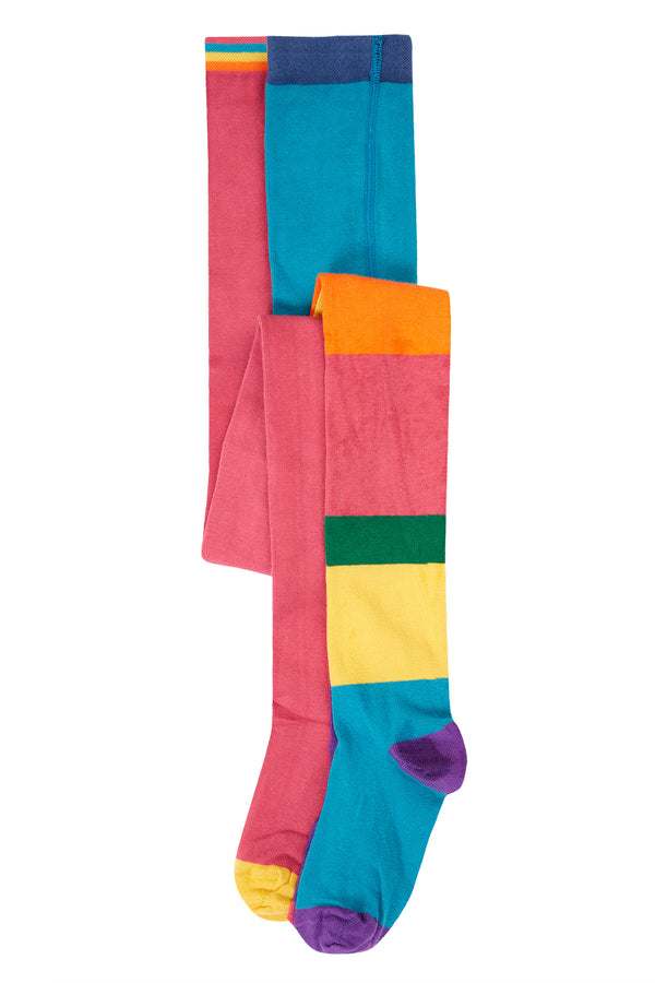 Norah 2pk Tights, Hotchpotch/Rose