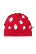 Noa Knitted Hat, Red/Mushroom (one size)