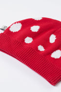 Noa Knitted Hat, Red/Mushroom (one size)