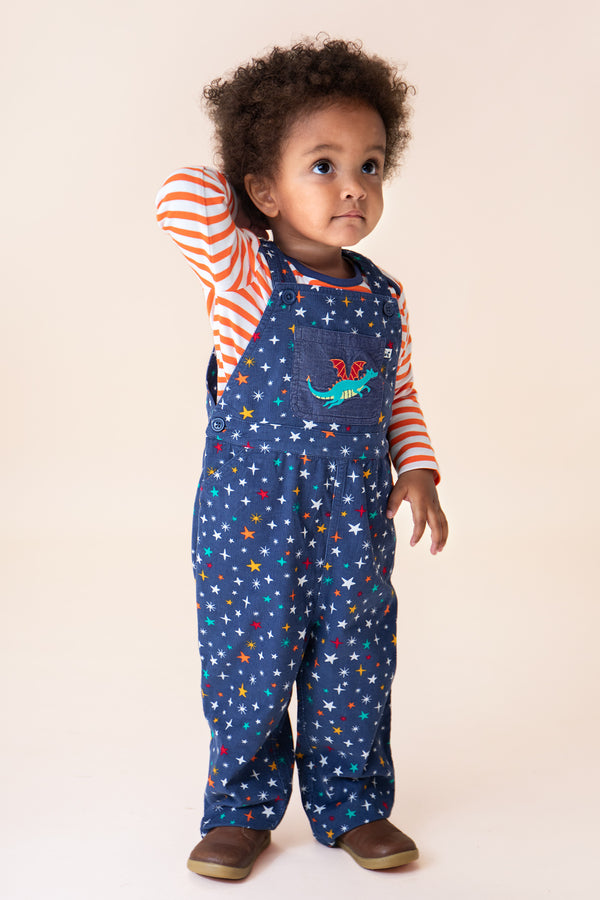 Durgan Printed Dungarees, Rainbow Galaxy