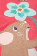 Adventure Applique Top, Rose/Mouse