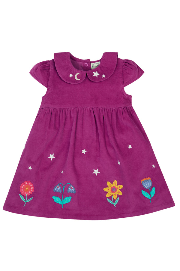 Vali Cord Dress, Damson Flowers