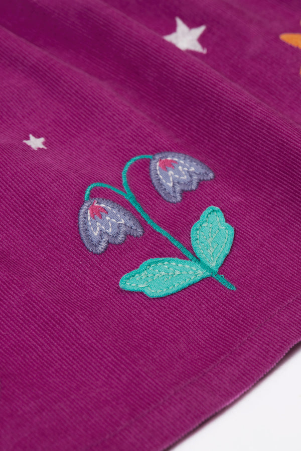 Vali Cord Dress, Damson Flowers