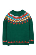 Fyfe Knitted Jumper, Holly Green Fair Isle