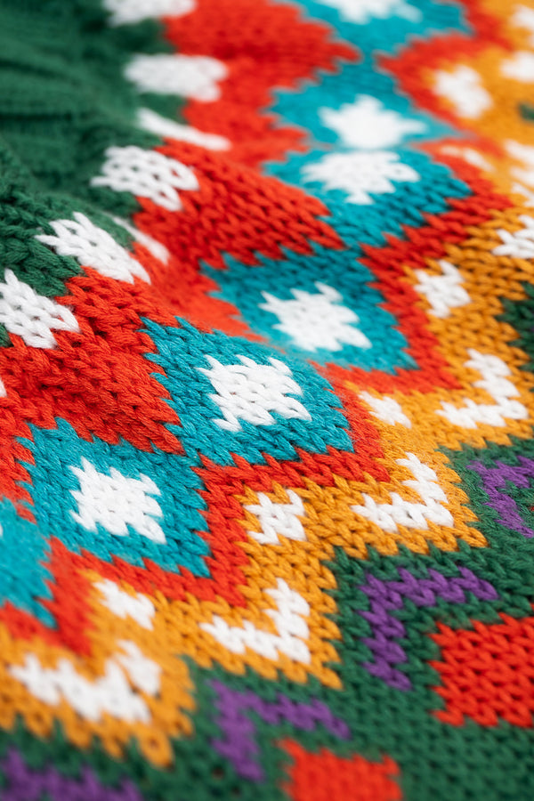 Fyfe Knitted Jumper, Holly Green Fair Isle