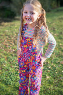 Frida Flared Dungarees, Retro Floral