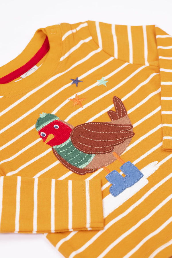 Discovery Applique Top, Gold Breton/Robin