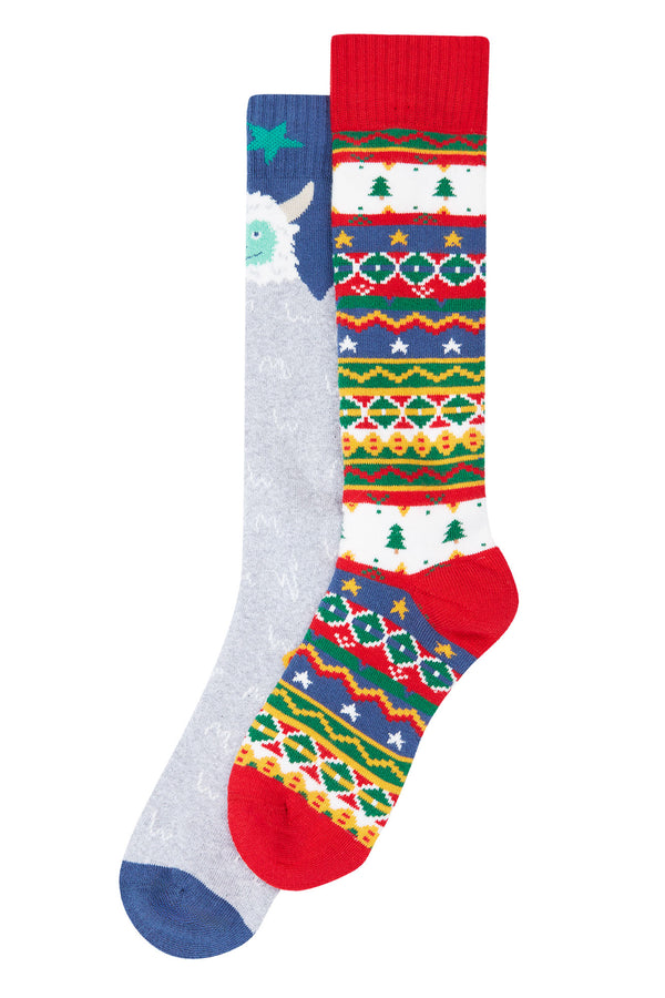 Brilliant Boot Socks 2-Pack, Yeti Multipack