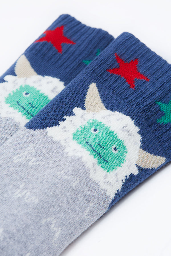 Brilliant Boot Socks 2-Pack, Yeti Multipack