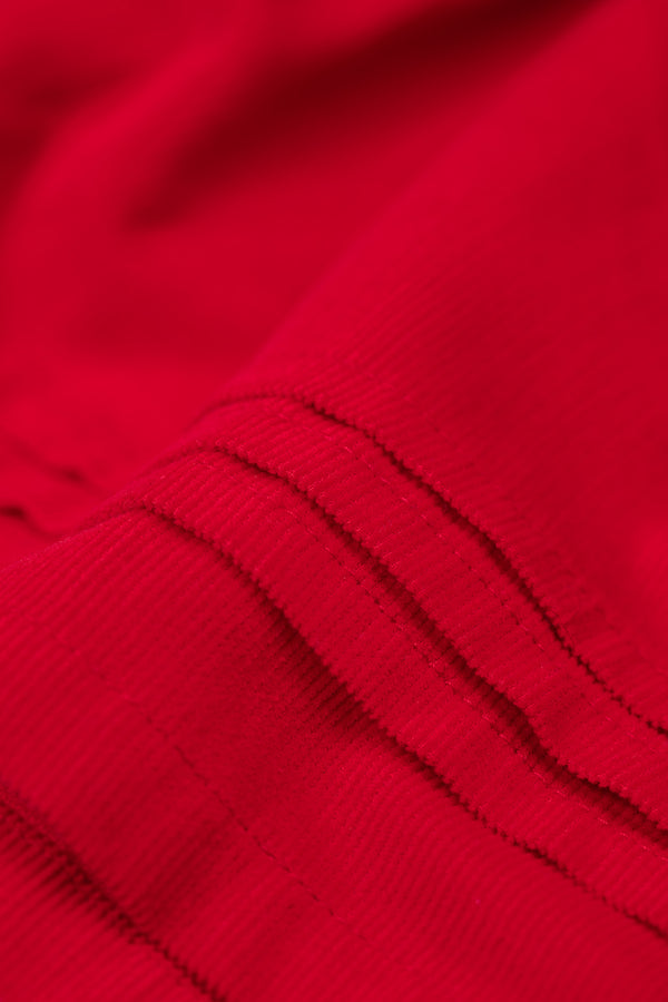 Maud Cord Dress, Berry Red/Rabbit