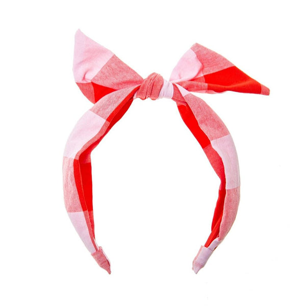 Check Tie Headband