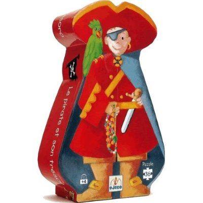 Pirate and Treasure Silhouette Puzzle