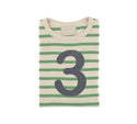 Gooseberry & Cream Breton Striped Number 3 T Shirt