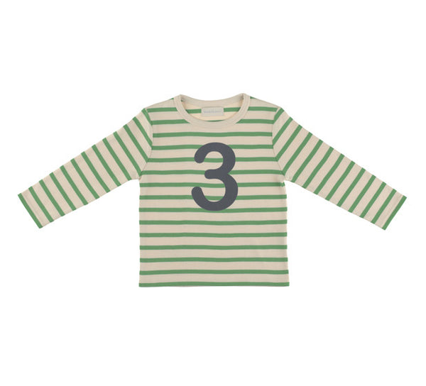Gooseberry & Cream Breton Striped Number 3 T Shirt