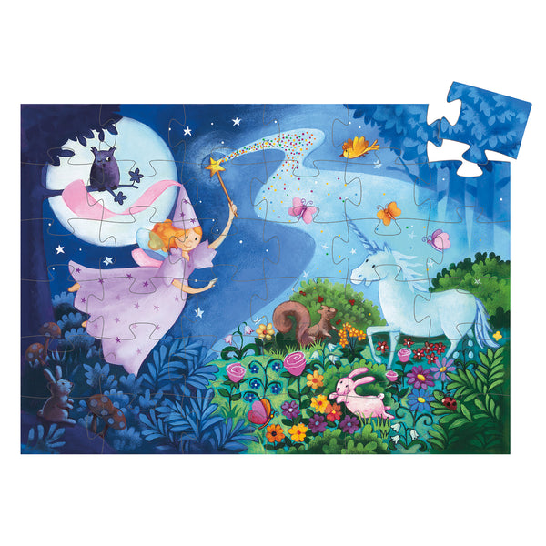 Fairy & the Unicorn Silhouette Puzzle