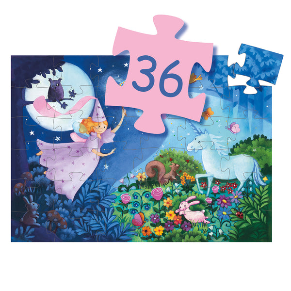 Fairy & the Unicorn Silhouette Puzzle