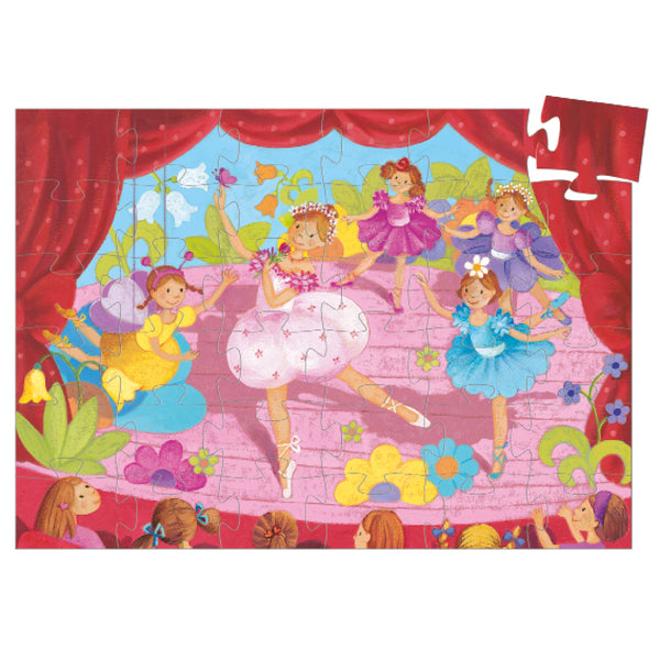 Ballerina with the Flower - Silhouette Puzzle