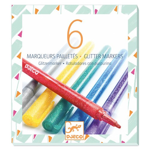 6 Glitter Markers