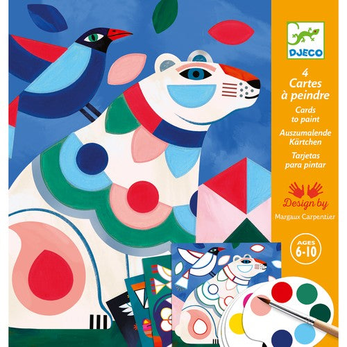 Wild Animal Cards to Paint
