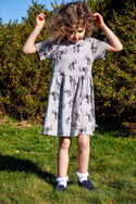 Organic Cotton Dress Geometric Elephants