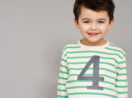 Gooseberry & Cream Breton Striped Number 3 T Shirt