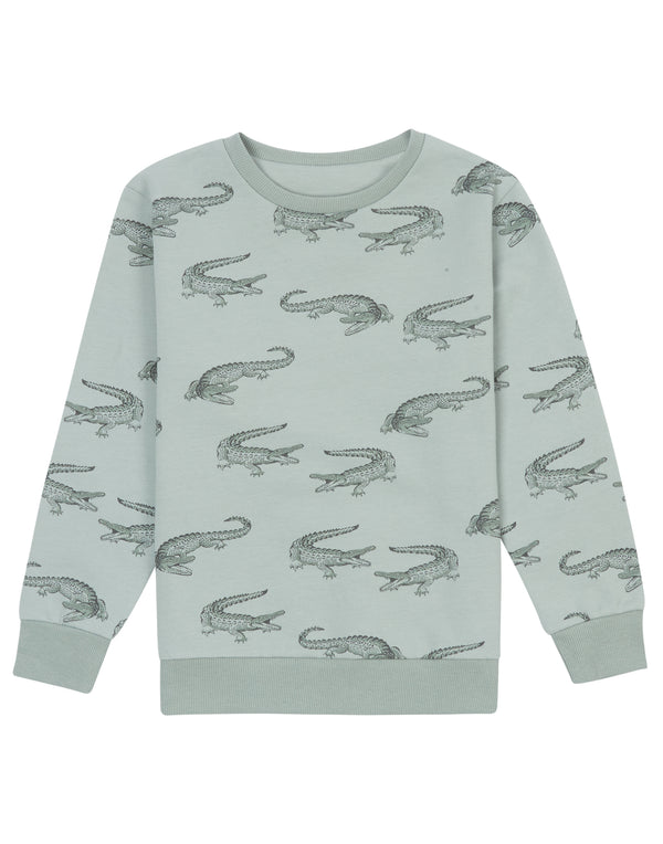 Organic Sweatshirt Siamese Crocodile