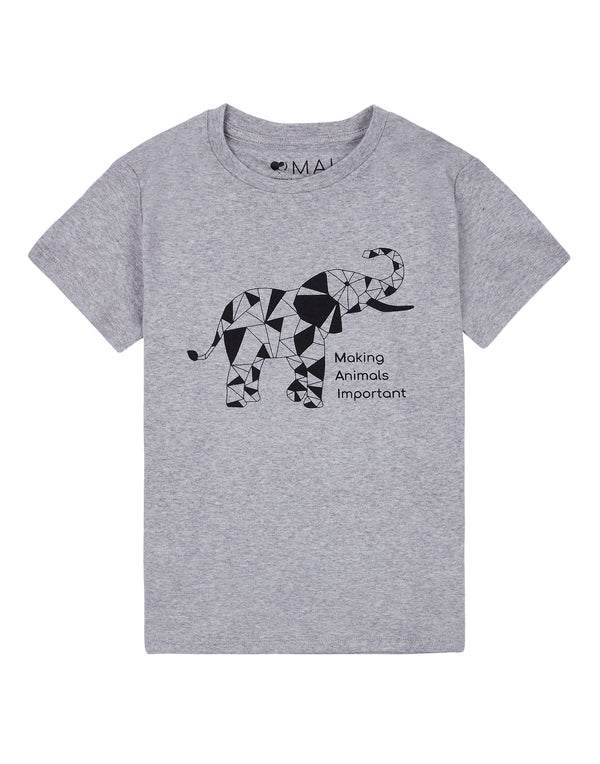 Organic Cotton T-Shirt Geometric Elephant