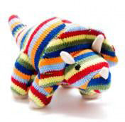 Mini Stripe Triceratops Rattle