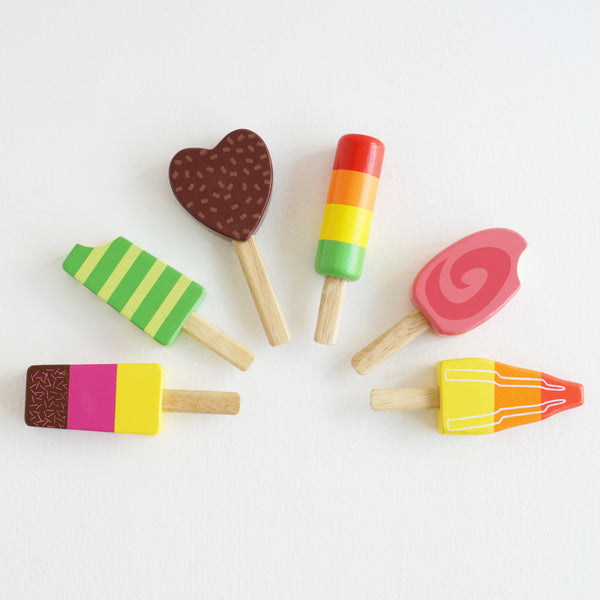 Wooden Ice Lolly & Popsicle Set