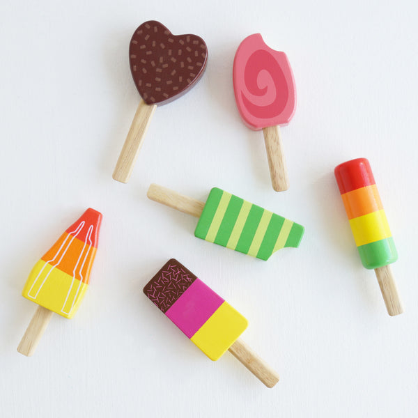 Wooden Ice Lolly & Popsicle Set