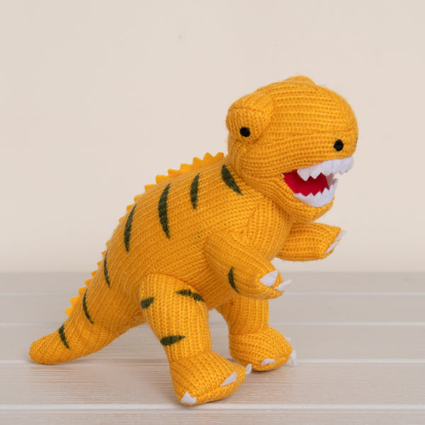 Mini T-Rex Rattle - Yellow