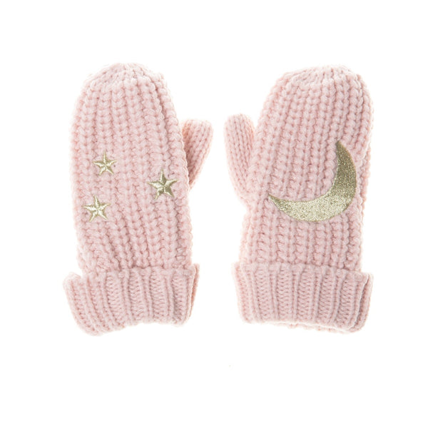 Moonlight Night Pink Mittens