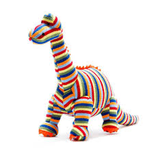 Medium Stripy Knitted Diplodocus