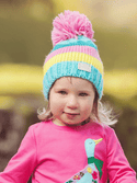 Pastel Stripe Bobble Hat